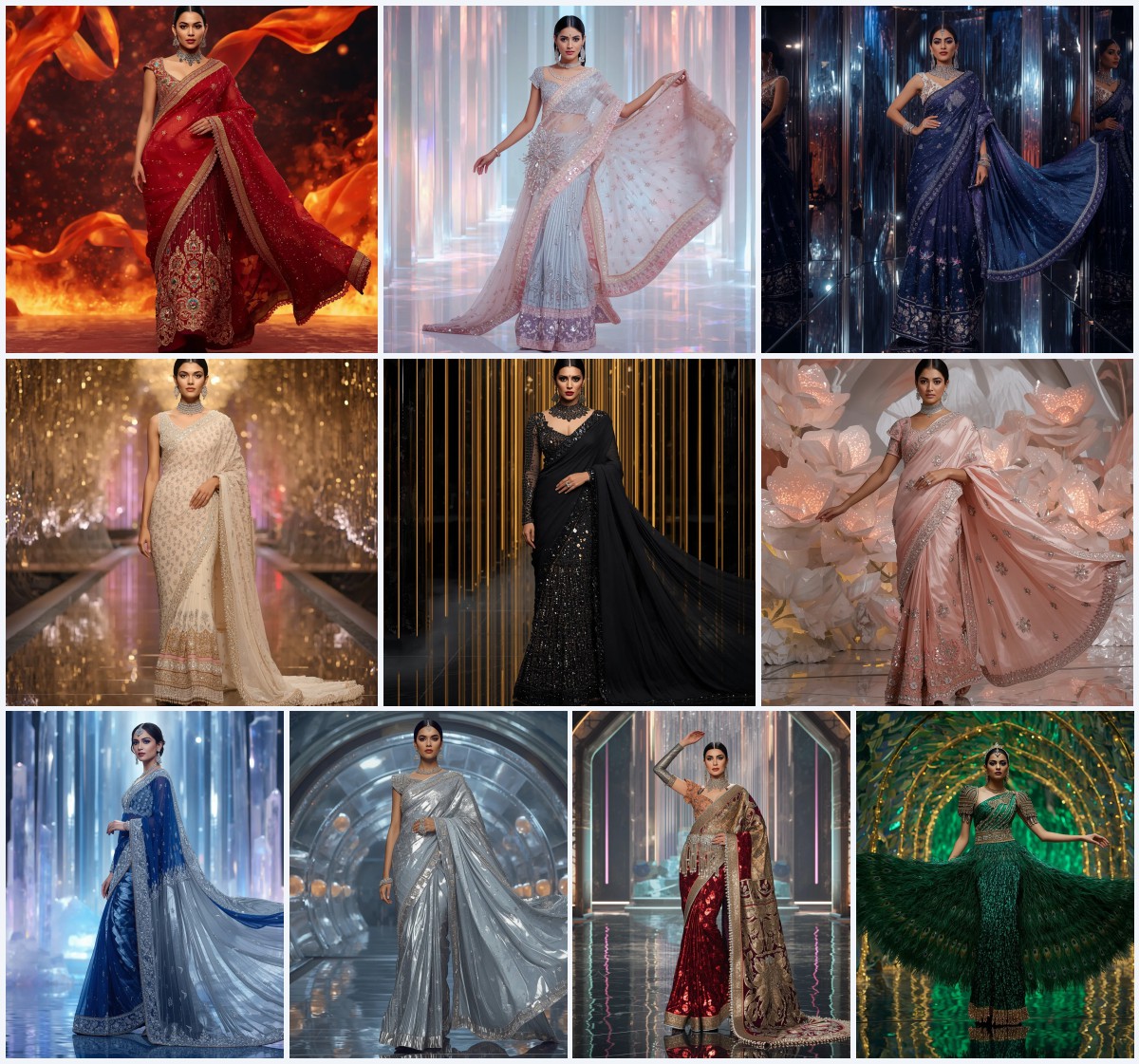 Classic Jamdani Saree AI Image Prompts for Elegant Artistry | prompt trending girl