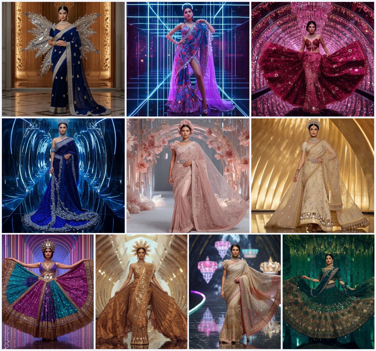 Glamorous Brocade Silk Saree AI Prompts for Opulent Celebrations | ChatGPT photo editing prompts for girl copy paste