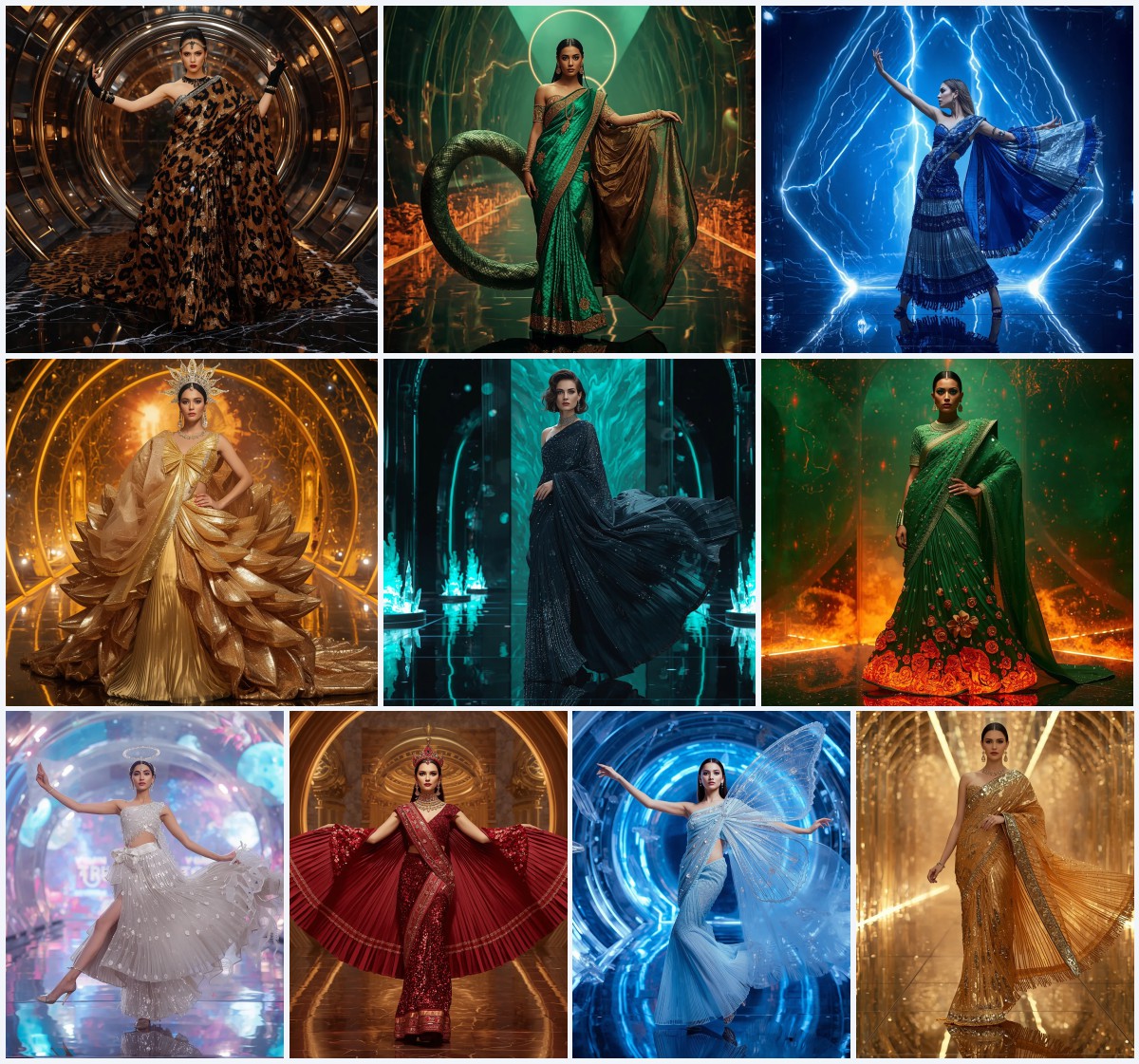 New 10 Bollywood Glam Saree AI Prompts for Celebratory Indian Festive Wear Photography | instagram prompt for traditional look for girl in english