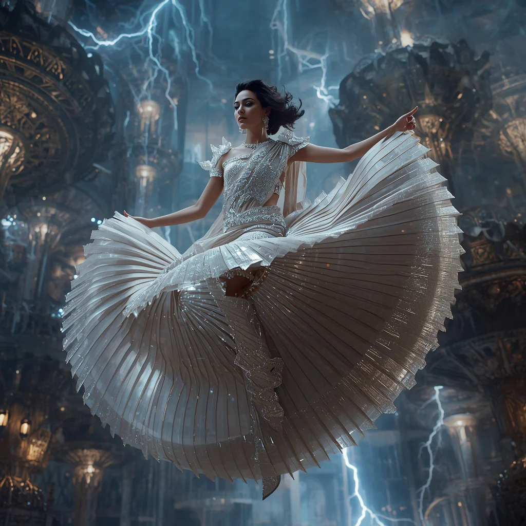 Title: Crystal Tornado Couture Saree with Floating Storm Spiral Citadel | prompt for girls in saree online - Top 10 Charming Teen Saree AI Image Prompts for Historical reenactments AI Prompt