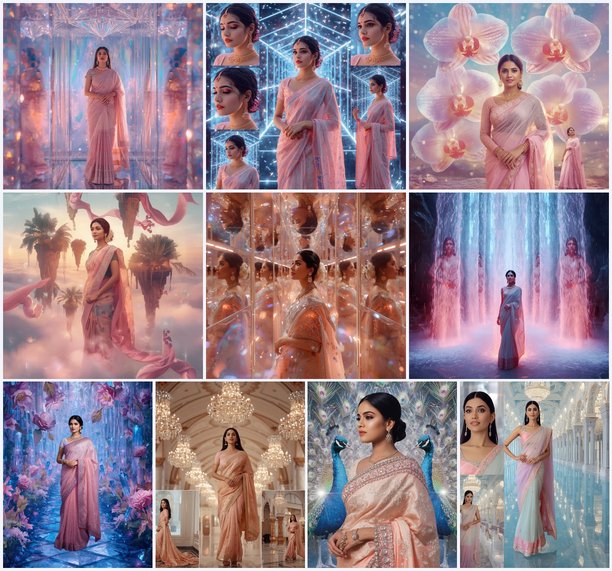 Top 10 Luxury Saree AI Image Prompts for Royal Indian Bridal Fashion Photography with Exquisite Details | saree profile pic ai prompt